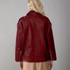 Damen Retro PU-Leder Motorradjacke - Herbst/Winter BF Stil