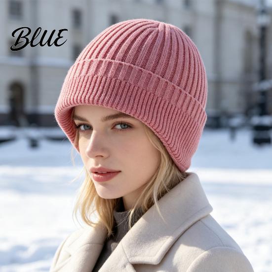 Soft Fleece Lined Thermal Hat Winter Knitted with Ear Flaps for Men Hat Stretchy Unisex Accessory Subzero Temperatures Cap Cold Weather Warm