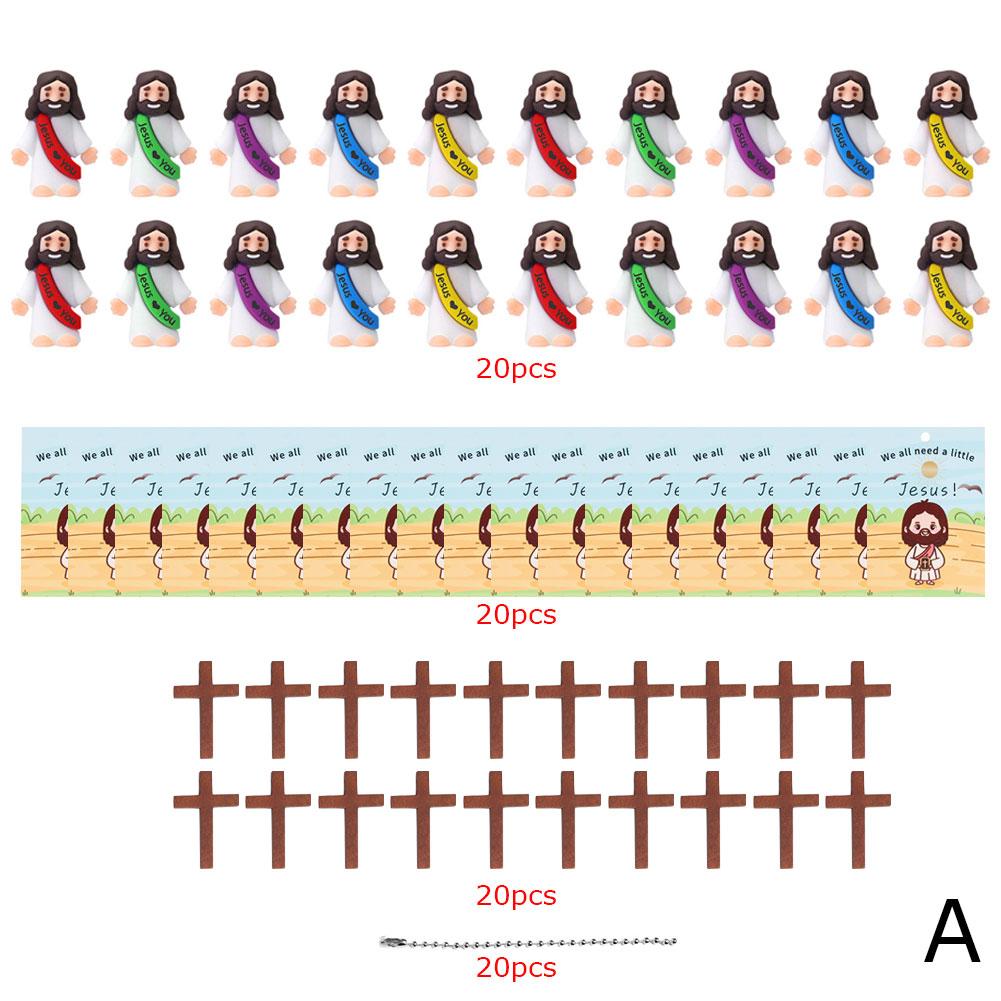 Mini Jesus Statue Easter Decoration Jesus Toys Figure Christ Religious Savior Jesus Doll Easter Supplies Gifts