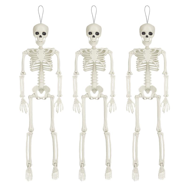 1/2/3pcs Halloween Posable Skull Skeleton Skeleton Human Bones for Halloween Party Home Decoration Haunted House Horror Props