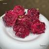 Rose-Dyed Epoxy Resin Flower Heads for DIY Earrings & Bracelets, Real Dried Semi-Finished Ornaments