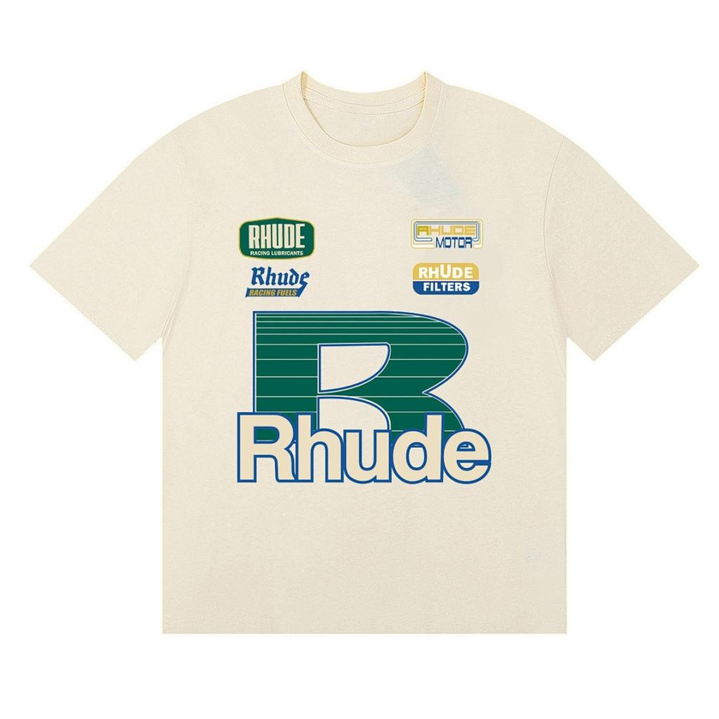 Hot Rh Trendy Ude Vintage High Street Summer Casual Letter Logo Printed Cotton Roundneck Shortsleeved Tshirt Unisex And Unisex