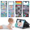 Baby Can'T Tear Desk Calendar Cloth Book Fun Mirror Toy 0-3 Years Old Early Education English Letter Black And White Color Cloth Book