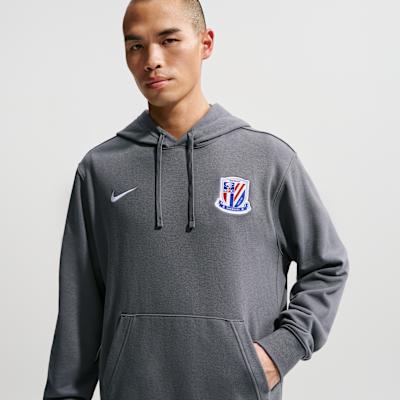 Nike Club Sweatshirts Men s Dark Gray/White Hooded Moderate 2XL