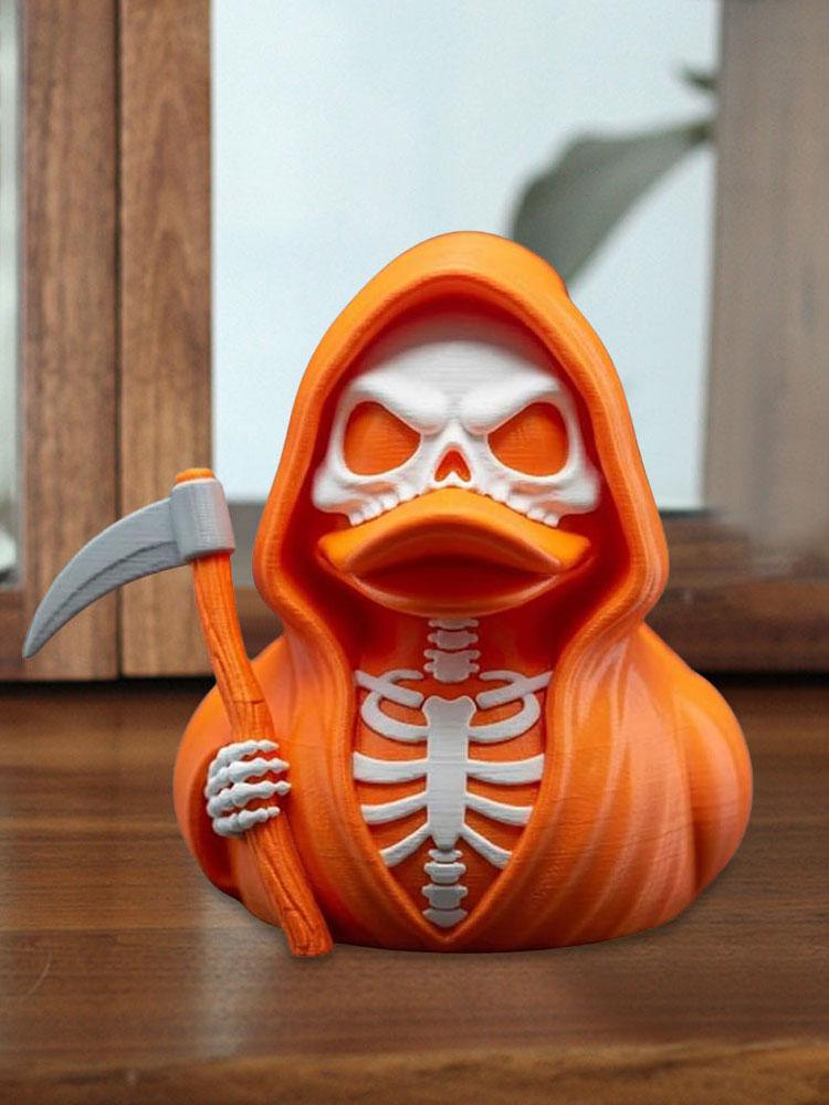 Sensenmann Entenfigur Sammlerstück Gruselige Todesentenstatue Horror Entenstatue Halloween Dekorationen