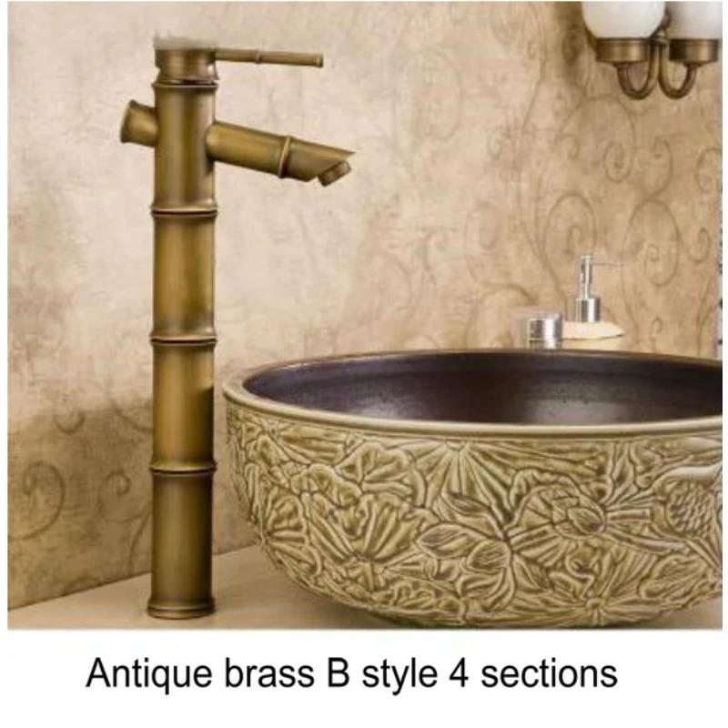 Antique Brass Bronze Black Finish Bathroom Basin Hot&Cold Mixer Tap High Quality Waterfall Faucet