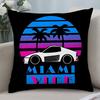 Federa per Cuscino Film M-Miami Vice Stampa 3D Fibra di Poliestere 40*40 Cm Copricuscino Decorativo per Divano di Casa Regalo per Festival