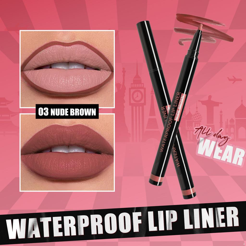 Matte Lip Liner, Water Resistant & Smudge-proof, Pigmented Color for Daily Casual, Office, or Party Use