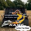 Custom Name Basketball Player Action Blanket  Ideal Bedding Blanket Perfect for Travel, Camping, Living Rooms, Offices, Sofas, Fan Christmas Gift
