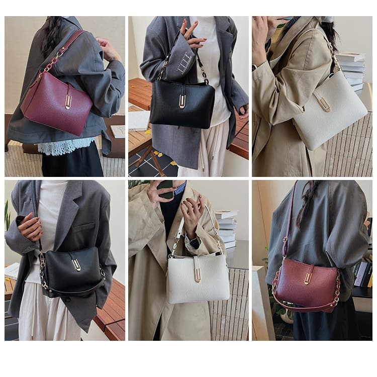 Lychee pattern chain underarm bag women's messenger bag