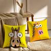 Funny Abstract Funny Animals Pillow Case Printed Brushed Fleece Pillow Baby Skin-Touch Eco-Friendly Dye-Sublimat