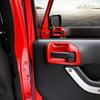 Red Inner Door Handle Bowl Decor Cover Trim for 4-Door Jeep Wrangler JK 2011-17