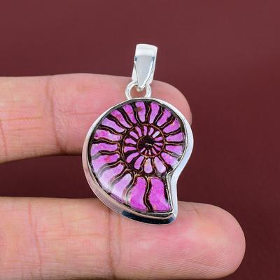 Pendente ammonite opale doublet argento sterling 925 ciondolo gemma ciondolo fatto a mano gioielli in argento regali di anniversario ciondolo nuovo di zecca