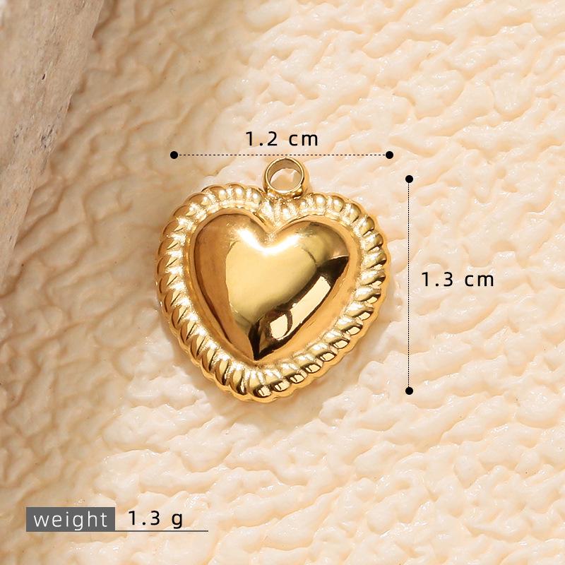 Vergoldete minimalistische Herzohrringe - Rostfreier Stahl Retro-Stil Damenschmuck