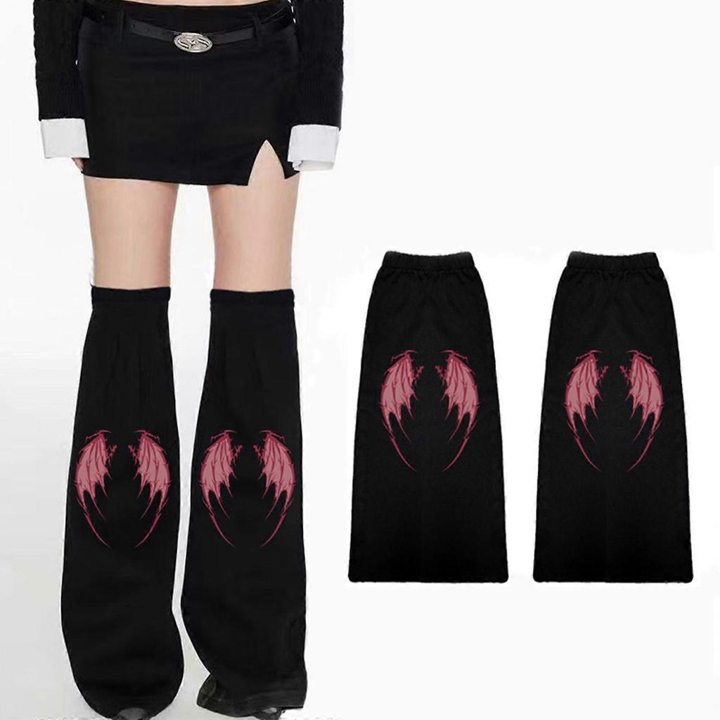 Womens Flared Long Leg Socks Subcultures Leg Warmers Harajuku Punk Boot Socks Fashion Baggy Cuffs Ankle Heap Socks