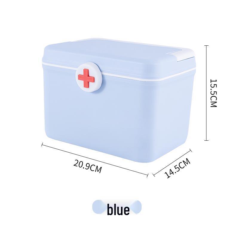 Large Capacity Portable Family Medicine Storage Box & First Aid Organizer