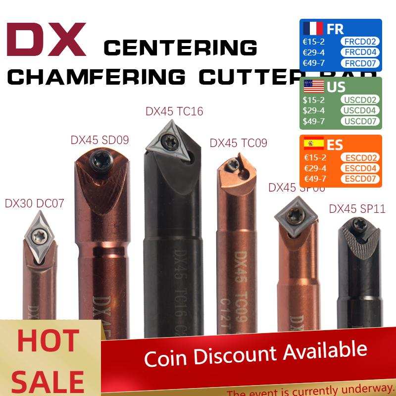 

DX30 DX45 Centering Chamfer Tool Holder Disposable Centering Drill 30° 45° Machine-Clamped Bore Chamfer Tool For Machining Cente DX45 SP06 C08T1-80 T