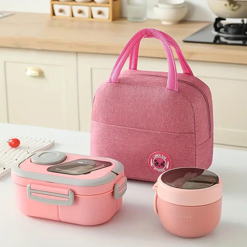 Compact Insulated Lunch Bag & Microwaveable Bento Box for Students & Office Workers