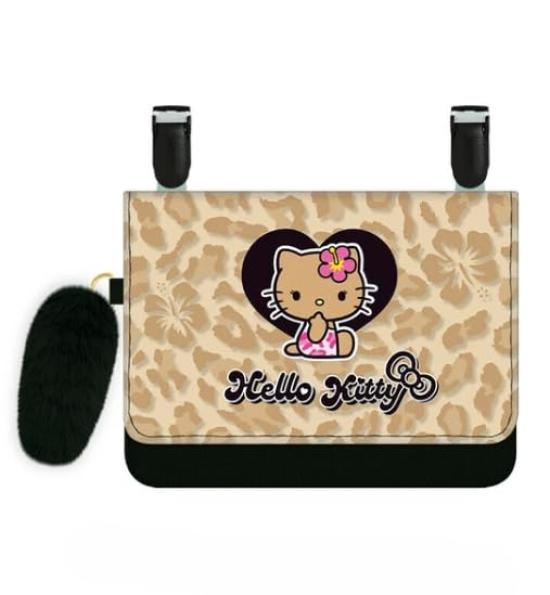Tan Hello Kitty Leopard Print Pochette Pocket
