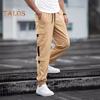 Cargohose für Herren mit mehreren Taschen im High-Street-Stil, Retro-Hose mit Knöchelband und Kordelzug in der Taille, für den täglichen Gebrauch im Freien und bei der Arbeit