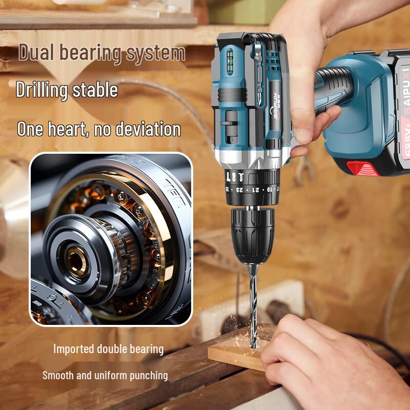Bapuxido Cordless Brushless Lithium Electric Drill CN Plug (adapter Included)
