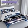 3pcs Custom Name Fast and Furious Set,Includes 1 Duvet Cover and 2 Pillowcases,All-season Bedroom Decor