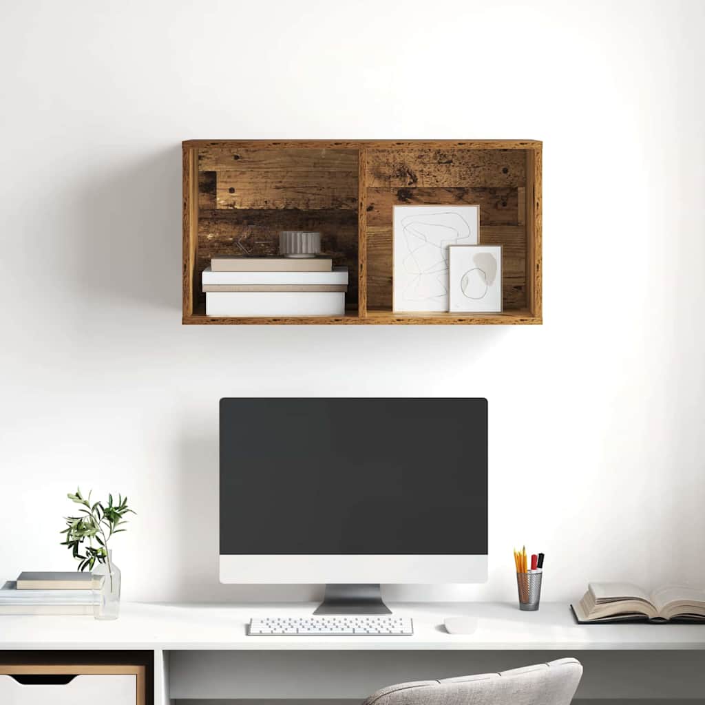 TV Cabinet Set 37 X 37 X 72 Cm Reclaimed Wood Effect Engineered Wood