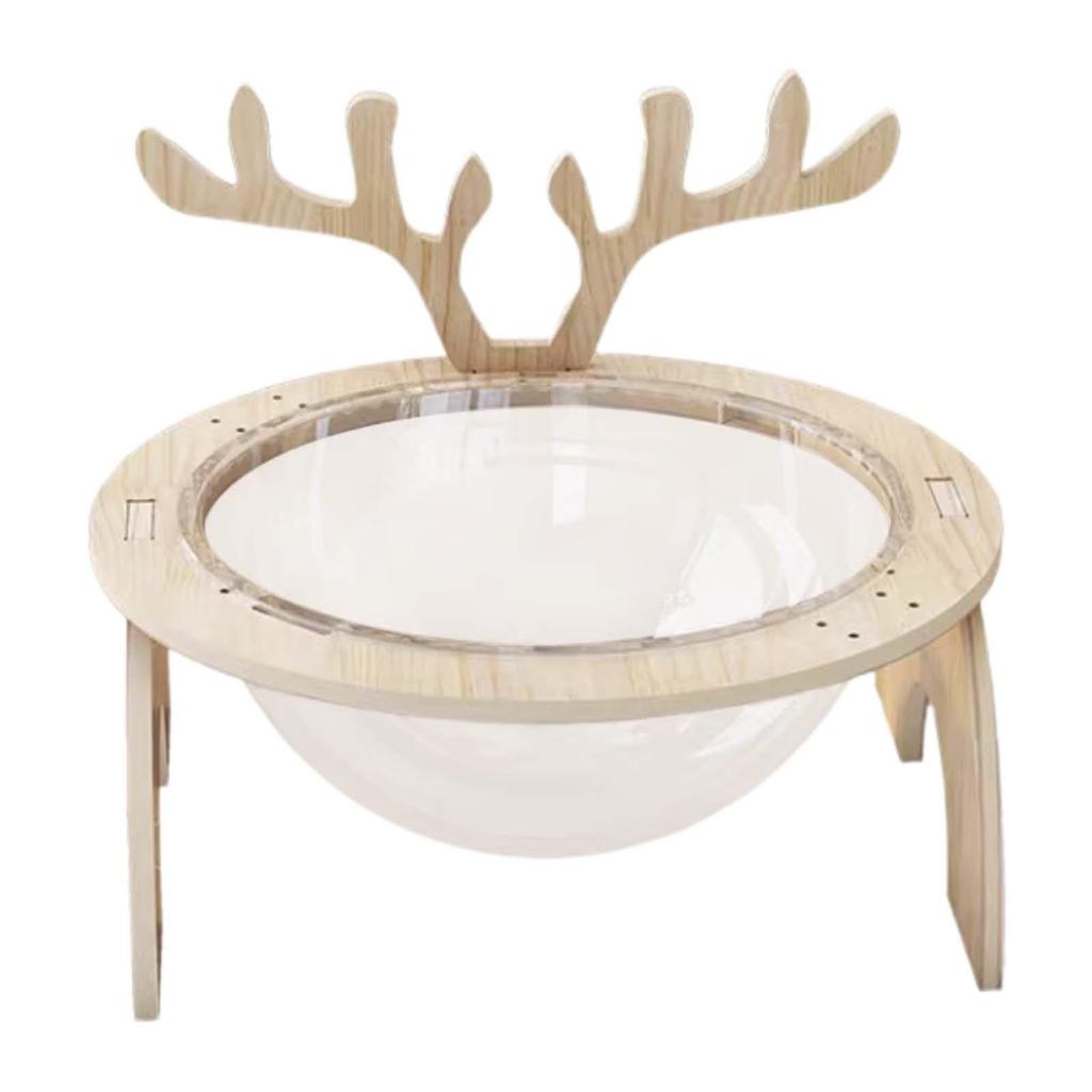 Modern Cat Pod Bed with Wood Stand - Simple Setup and Easy Maintenance