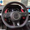 Steering Wheel Bottom Frame Cover Trim For MG ZS MG HS MG3 MG5 MG6 RX5 2017 - 2024 Red / Carbon Fiber Look Interior Accessories