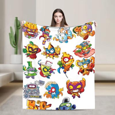 Super Soft Super Zings Throw Blanket Premium Flannel Fleece Lightweight Funny Superzings Bed Blanket Cozy Warm Blankets