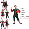 Men's And Women's Holiday Santa's Helper Costume With Soft Touch For Festive Cheer