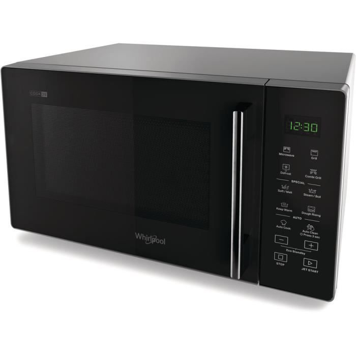Four Micro-ondes Combiné - WHIRLPOOL MWP 254 SB - 25 L - 900 W - Noir - Cuisson Vapeur