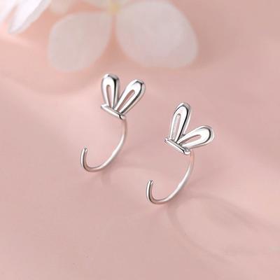 Cute Rabbit Ear Earrings Women's Simple Niche Girl Rabbit Stud Earrings Fashion Temperament Earrings