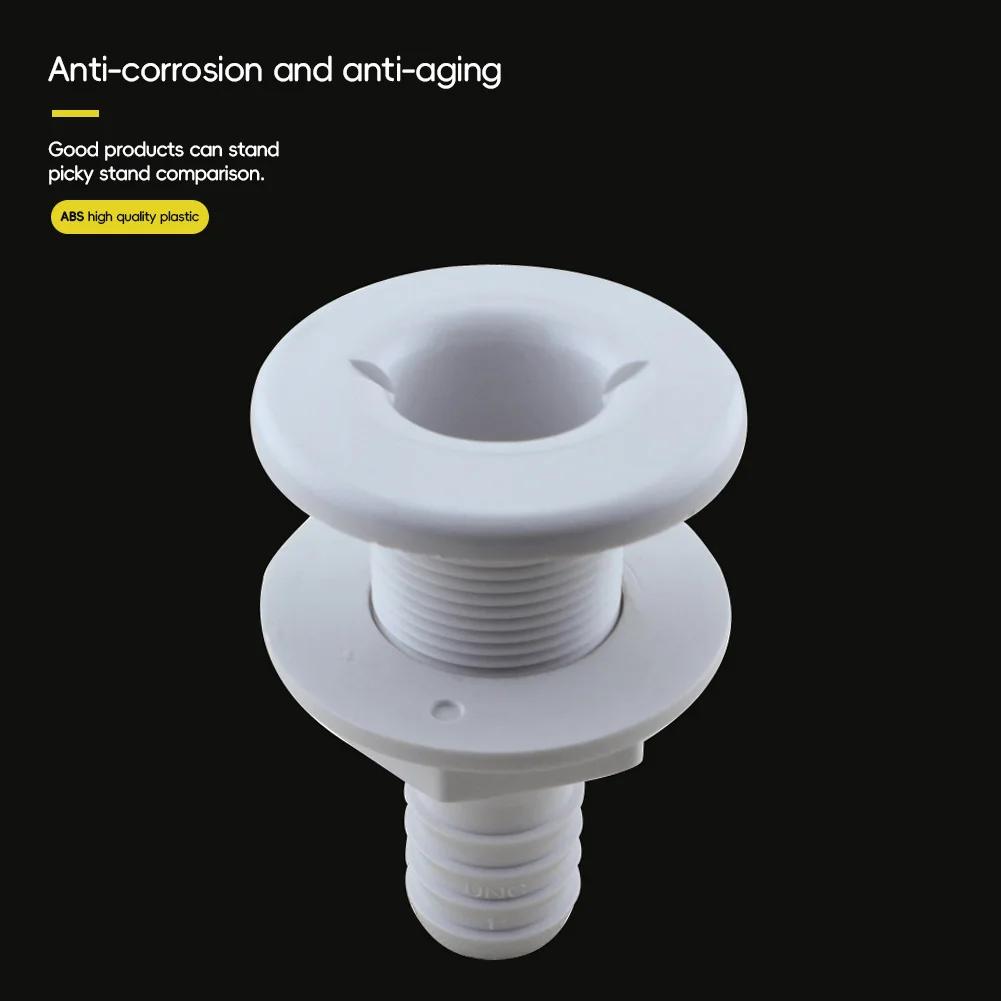 Marine Ablauf Yacht Bilgenablauf Marine Abwasser Ablauf Rumpf rechtwinklig Schwarz/Weiß Ablauf für 5/8 3/4 1 Zoll