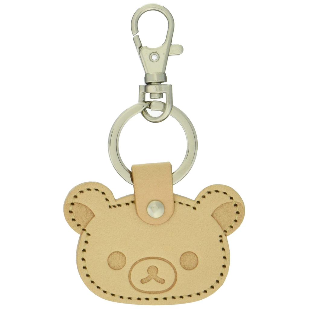 [Ushikubo Craft] Rilakkuma Leather Keychain Face Design Korilakkuma RK-013