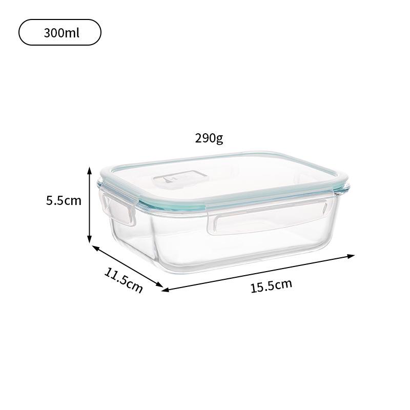 High Borosilicate Glass Lunch Container with Lid: Microwave-Safe Outdoor Rice Bowl & Food Storage Solution