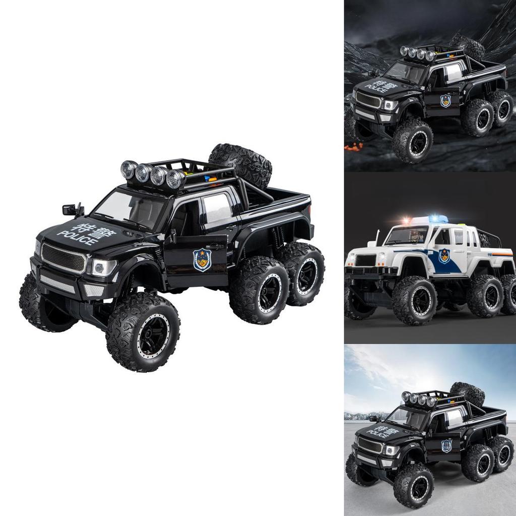 Offroad Police Car Inertia Toy For Kids With Flashing Lights And Sound Play