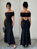 Women's Sexy Low-Cut One-Shoulder Slim Fit Bodycon Dress