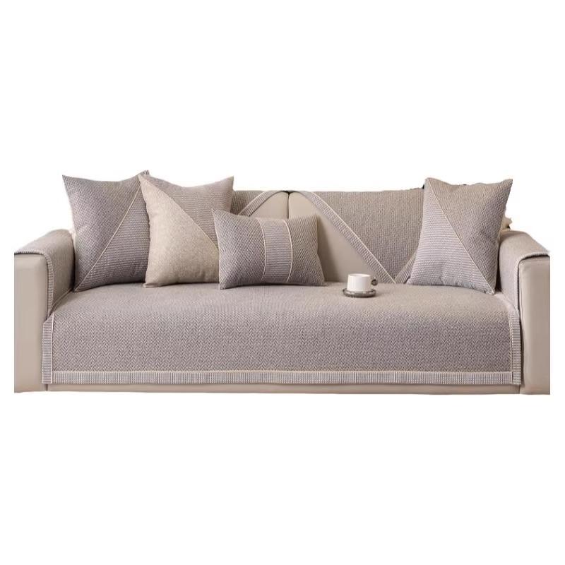 New Sofa Cushion, Universal In All Seasons, Light Luxury, High-End Seat Cushion, Anti-Cat Claw Imitation Hemp Sofa Cover Cover Cloth