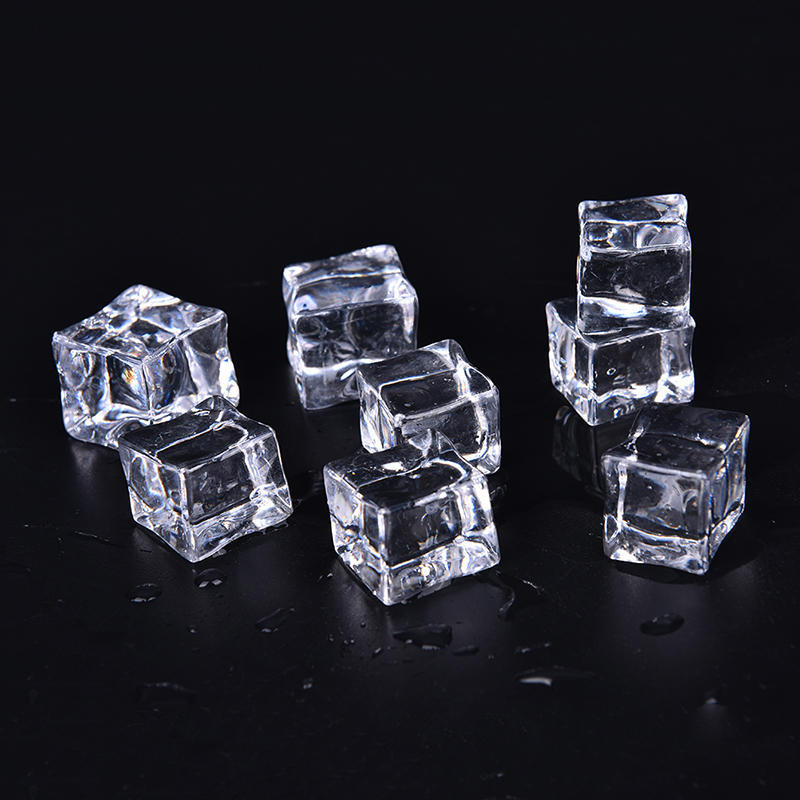 10Pcs/Pack Fake Artificial Acrylic Ice Cubes  Clear 2/2.5/3Cm Square,