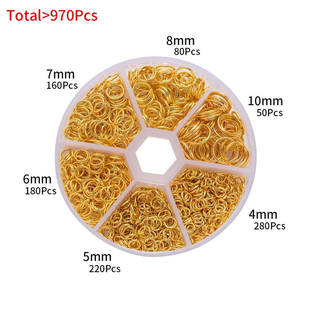 DIY Jewelry Making Kit: Single Loop Jump Rings & Ear Ornament Chains