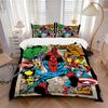 Superhero Comic Book Cover Print 3Pcs Bedding Setduvet Cover With 2 Bedropillowcase Home Birthday Gift