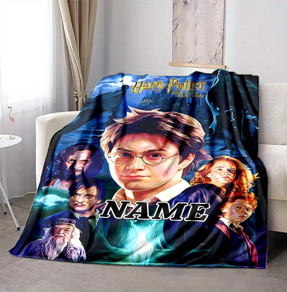 Custom Name Castle Night Flannel Blanket Throw Blanket Soft Warm Sofa Bed home Decor Unique Gift
