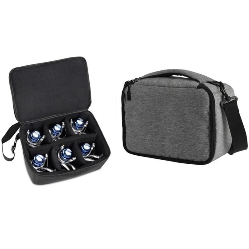Internal Divider Reel Bag Case Splashproof Fishing Tackle Storage Case Protective Case Portable Carrying Bag