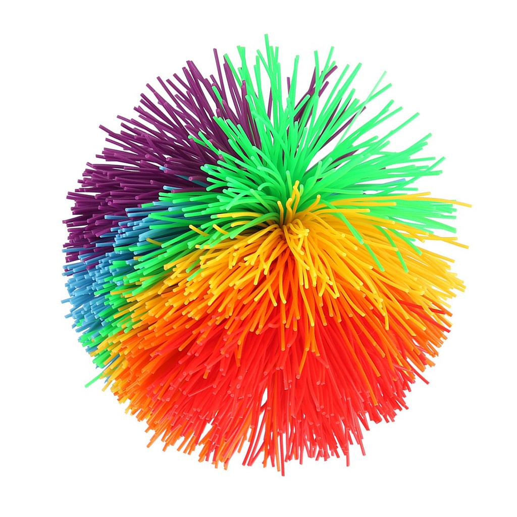 Silicone Construction Stress Relief Rainbow Colorful Sensory Toy Ball Shape