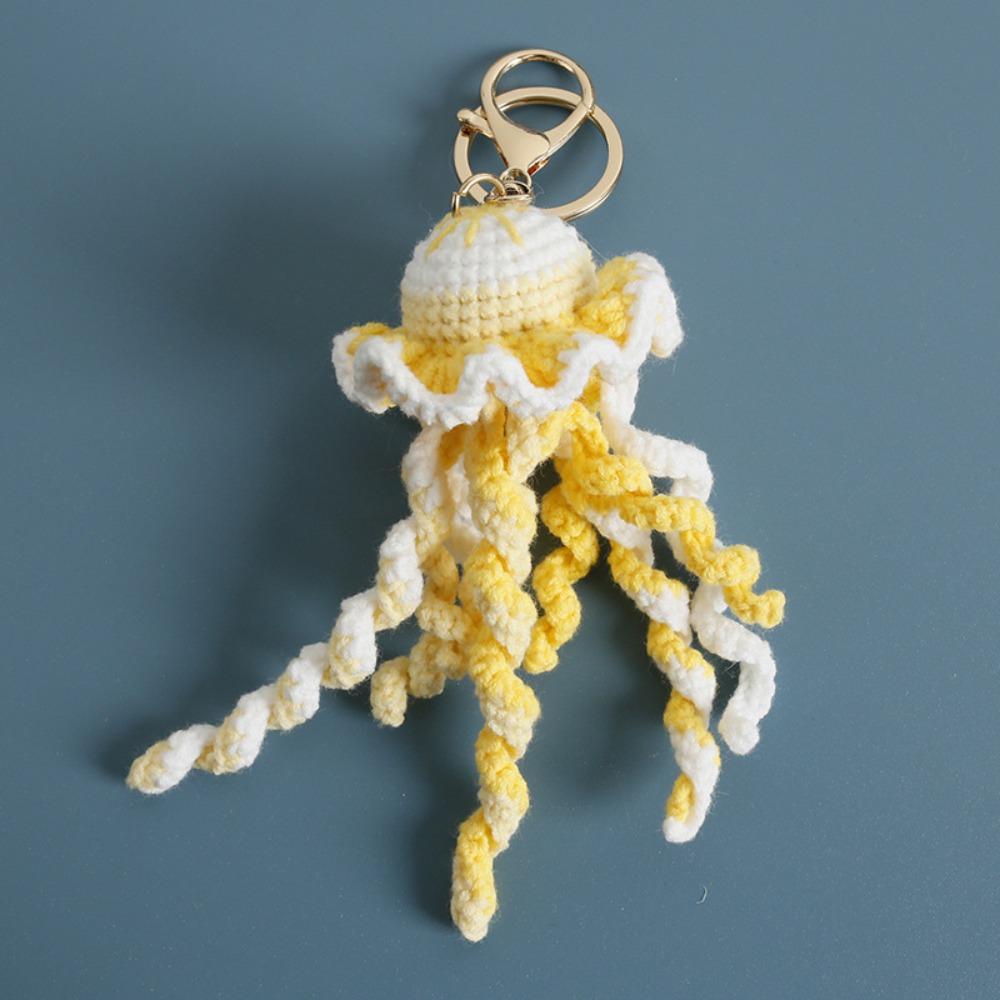 Ocean Series Crochet Keychain Handmaking Crochet Shark Doll Knitted Keyrings  Bag Charm