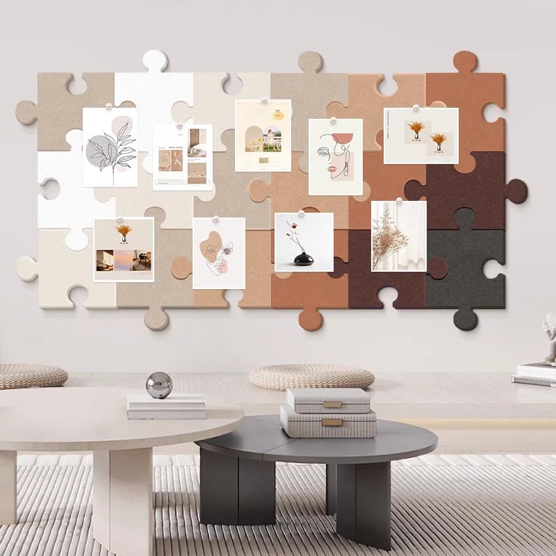 Thick Felt Wall Sticker Panel Versatile Puzzle Photo Message Note Display Board Home Decor Selfadhesive Collapsible Fabric Frame