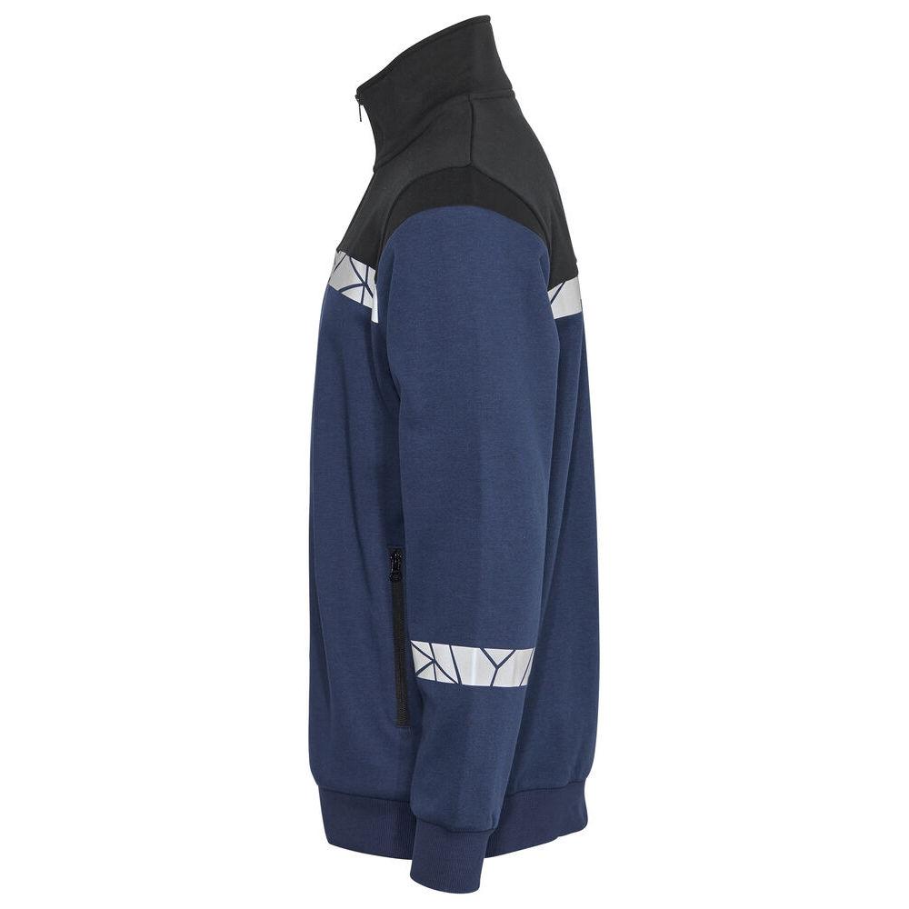 Projob Mens Progression Hi-Vis Full Zip Sweatshirt