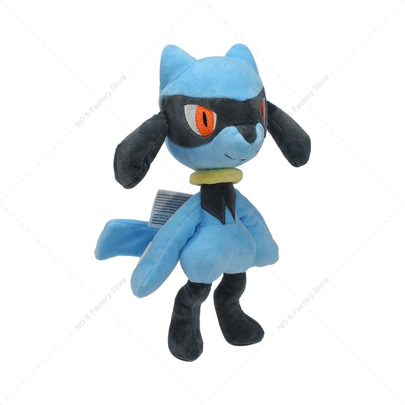 16-31cm Standing Lucario Shiny Plush Doll Cute Mega Riolu Animal Stuffed Quality Peluche Toy Children Halloween Gifts
