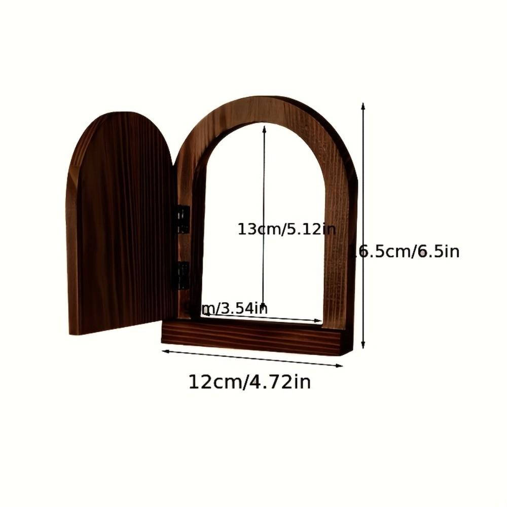 Wall Mounted Switch Protective Cover Multi-functional Door Shape Wood Switch Cover Safety Creative Electric Shock Proof Cover